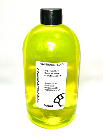 Liquide pour frein sur jante Trialtech vert fluo 500ml|Trialtech fluo green rim brake fluid 500ml