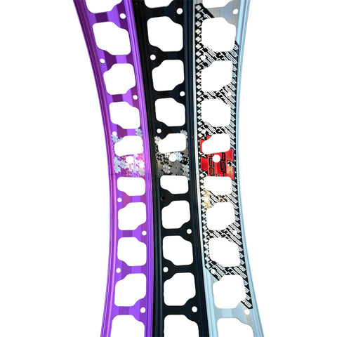 Jante arrière 19'' 47mm 32 trous noir, argent, violette| Rim rear 19'' 47mm 32 holes Black, Silver, Purple