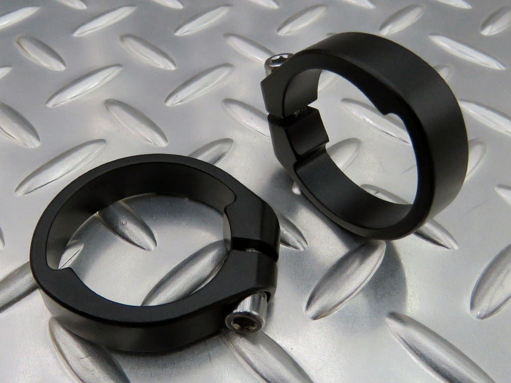 Anneaux de serrage pour potence Twin Ring (par paire, noirs) 
